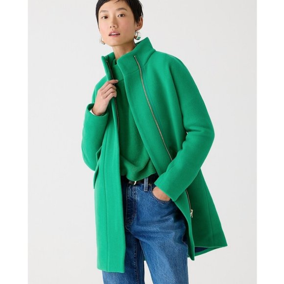 J. Crew Jackets & Blazers - J.Crew Stadium Cloth Wool Cocoon Overcoat Peacoat Trench Jacket Coat Kelly Green